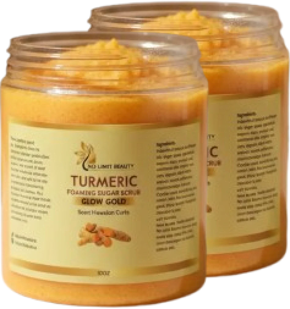 Turmeric Foaming Sugar Scrub- Exfoliates the skin, leaving it glowing and hydrated 🌟