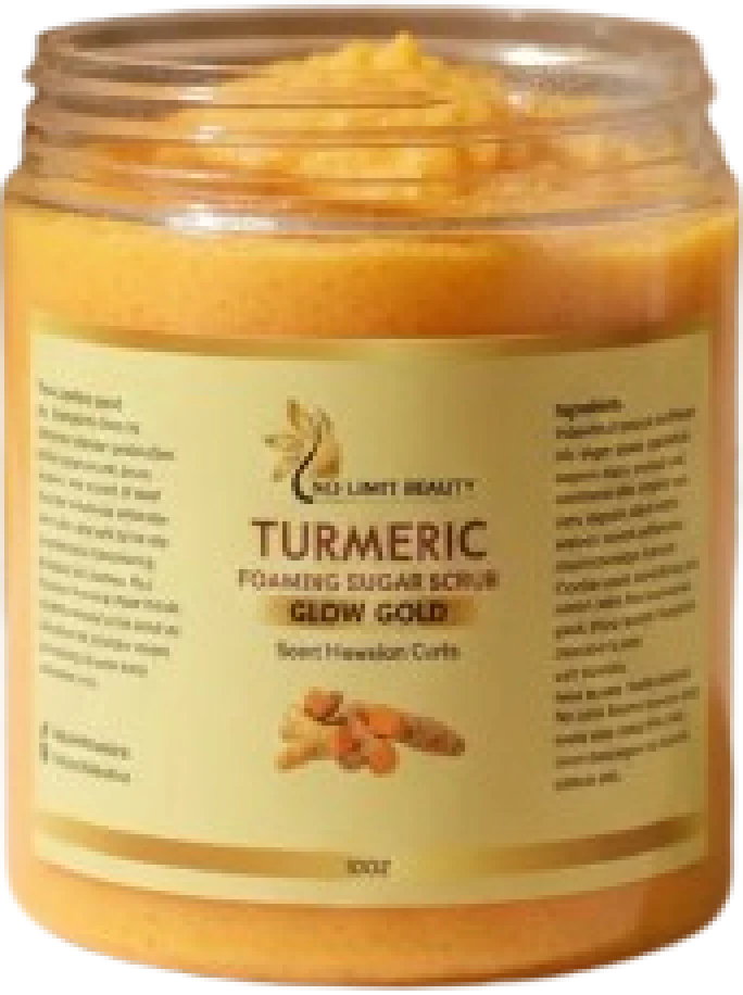 Turmeric Foaming Sugar Scrub- Exfoliates the skin, leaving it glowing and hydrated 🌟